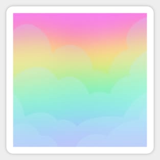 Pastel Rainbow Clouds Sticker